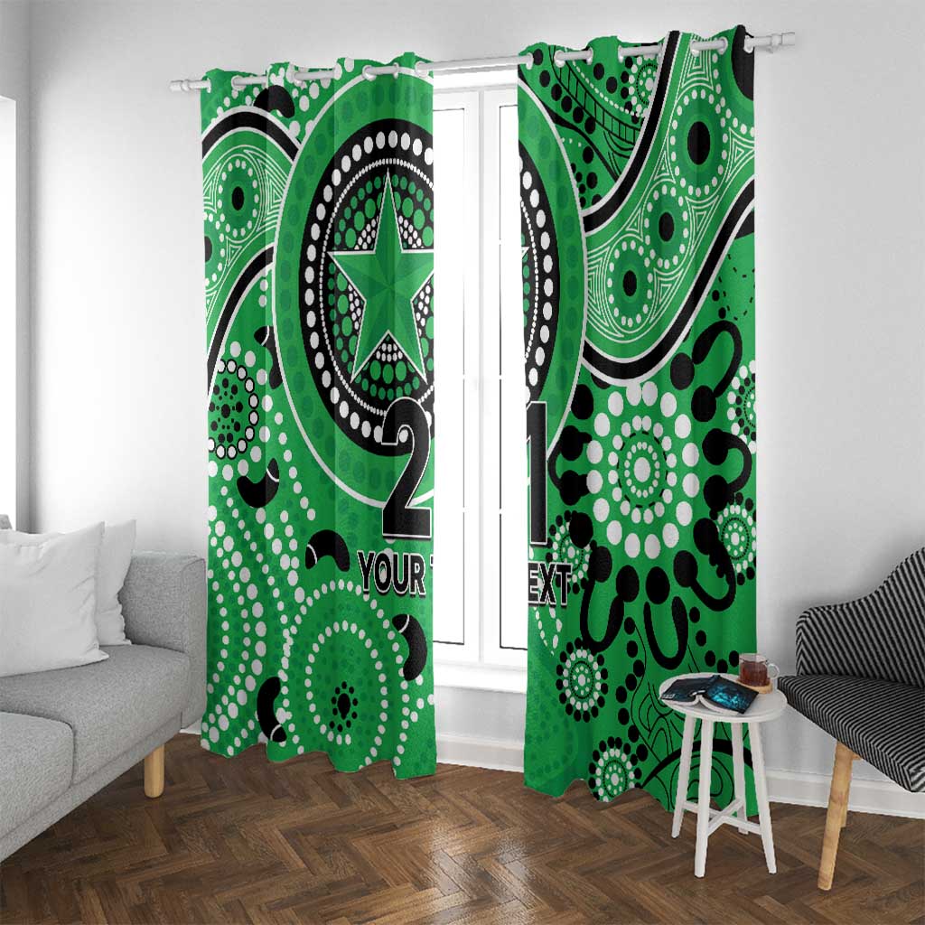 Stars Cricket Custom Window Curtain Australian Aboriginal