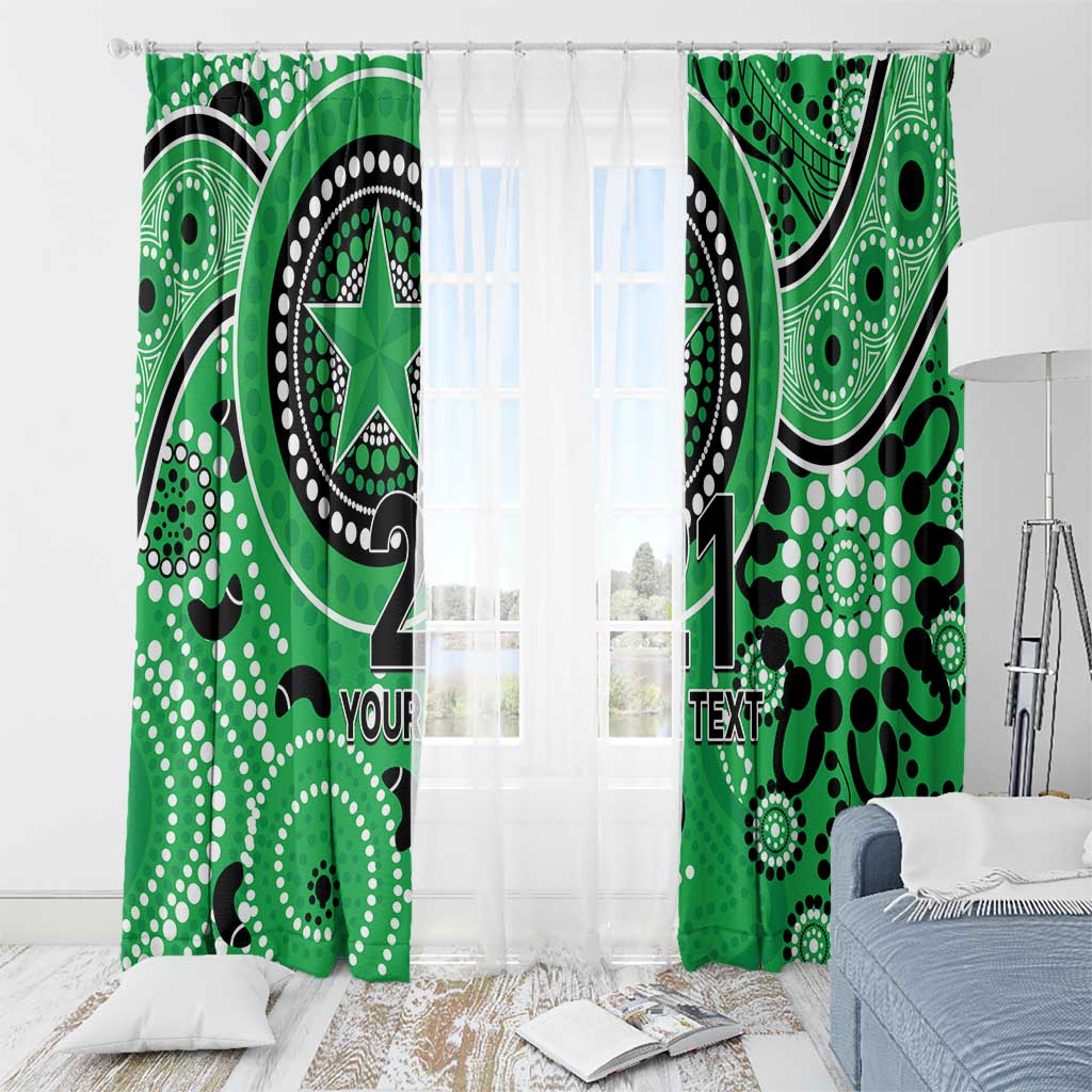 Stars Cricket Custom Window Curtain Australian Aboriginal