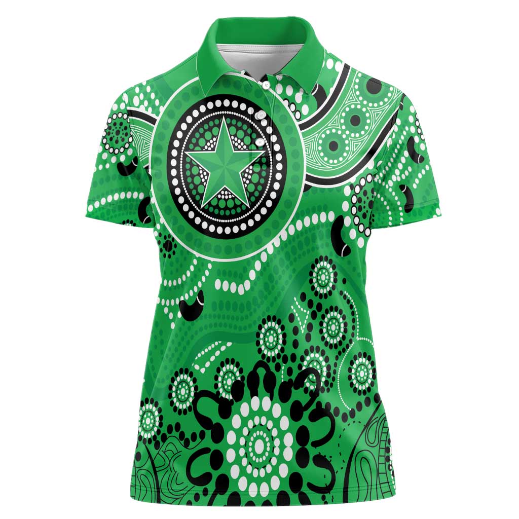 Stars Cricket Custom Women Polo Shirt Australian Aboriginal