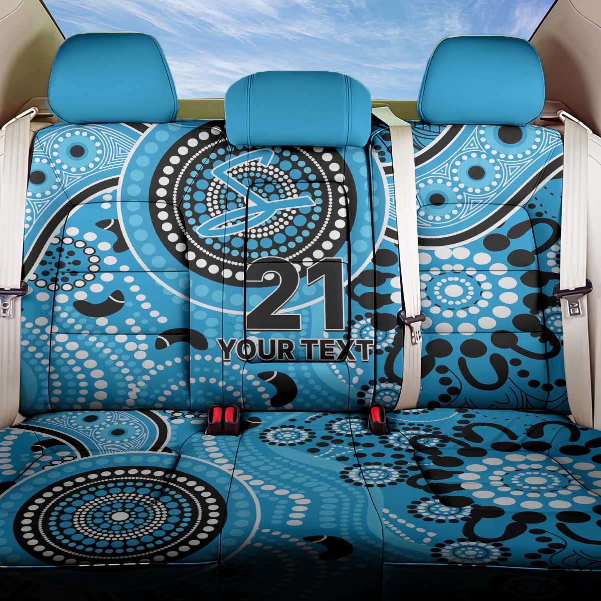 Strikers Cricket Custom Back Car Seat Cover Australian Aboriginal