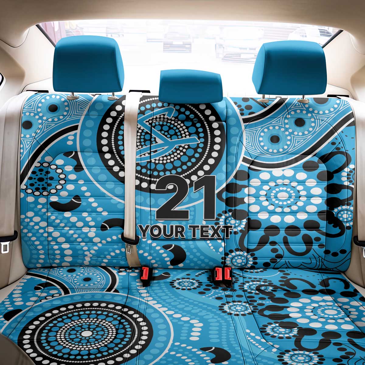 Strikers Cricket Custom Back Car Seat Cover Australian Aboriginal