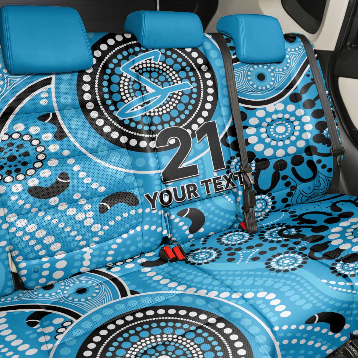 Strikers Cricket Custom Back Car Seat Cover Australian Aboriginal