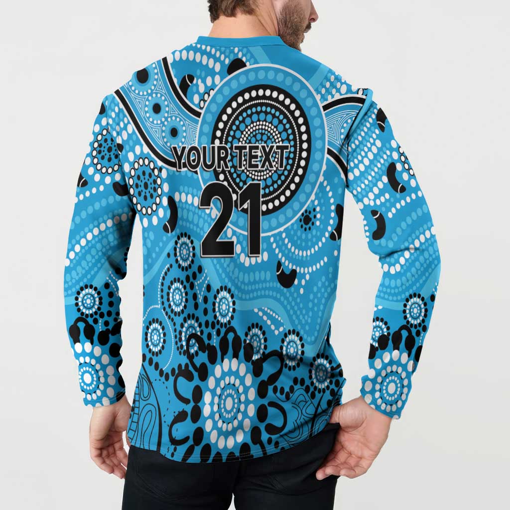 Strikers Cricket Custom Button Sweatshirt Australian Aboriginal