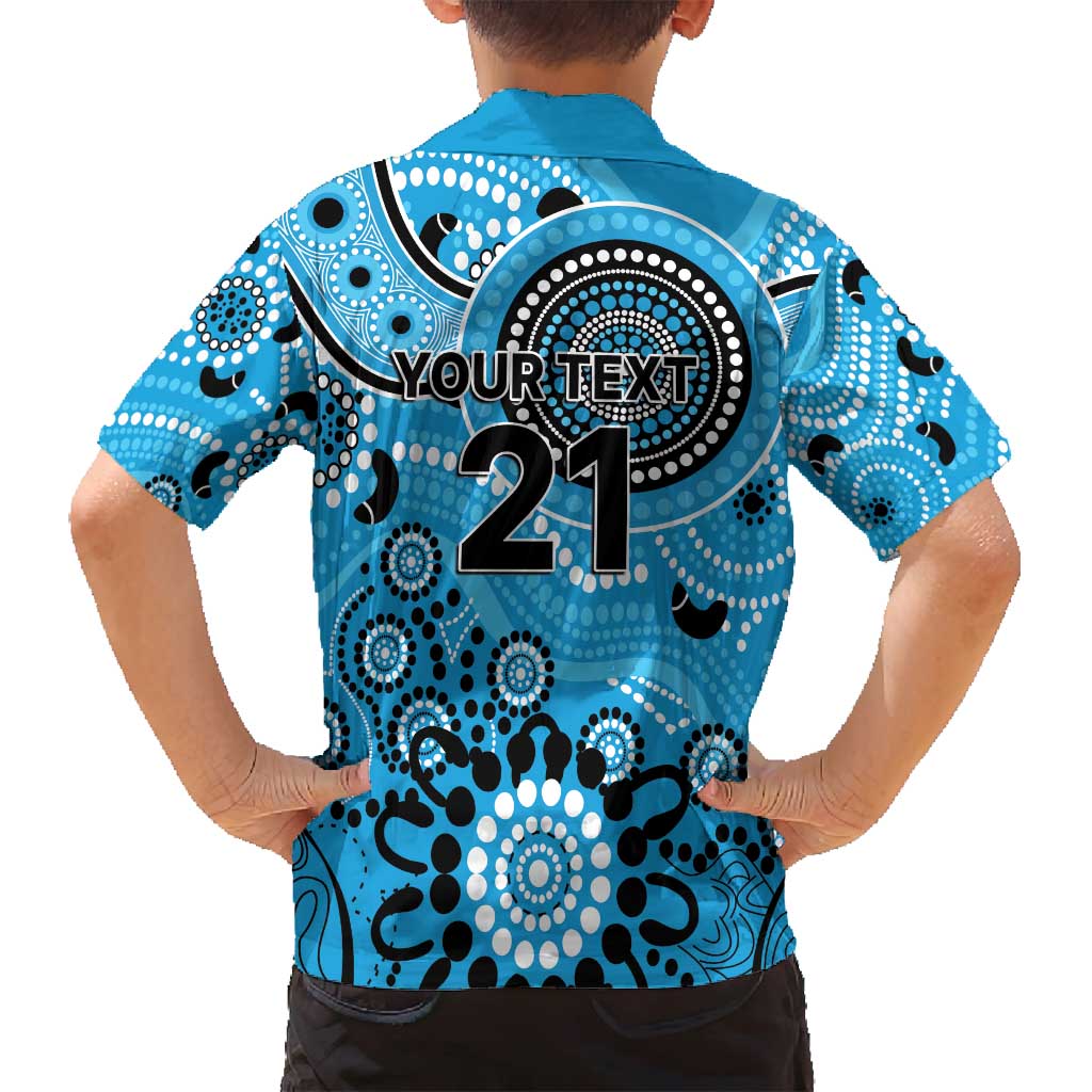 Strikers Cricket Custom Family Matching Long Sleeve Bodycon Dress and Hawaiian Shirt Australian Aboriginal