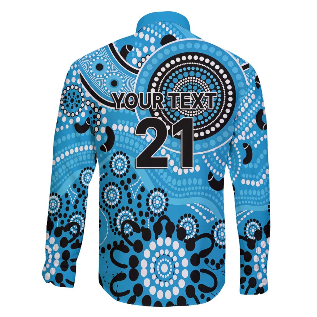 Strikers Cricket Custom Family Matching Long Sleeve Bodycon Dress and Hawaiian Shirt Australian Aboriginal