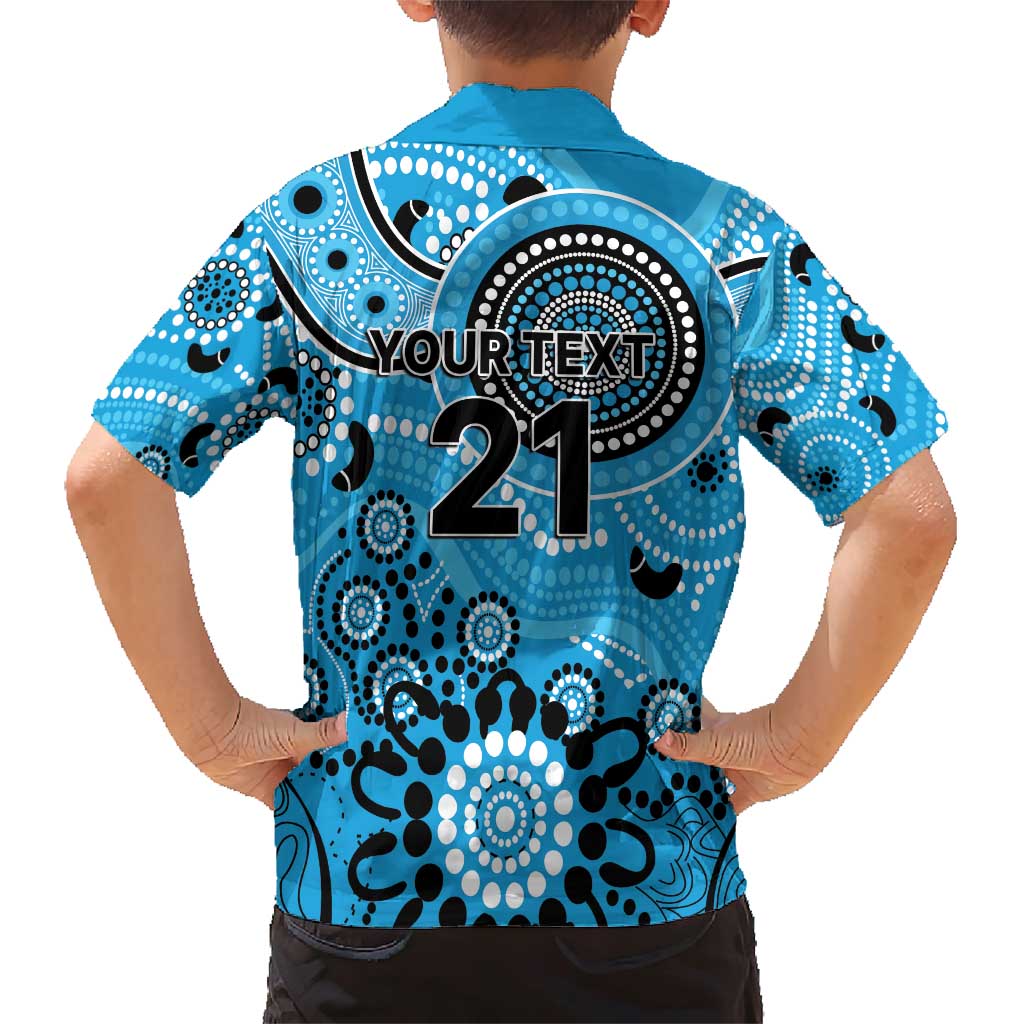 Strikers Cricket Custom Family Matching Short Sleeve Bodycon Dress and Hawaiian Shirt Australian Aboriginal