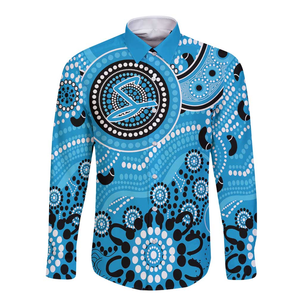 Strikers Cricket Custom Long Sleeve Button Shirt Australian Aboriginal