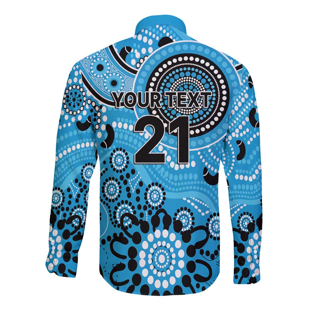 Strikers Cricket Custom Long Sleeve Button Shirt Australian Aboriginal