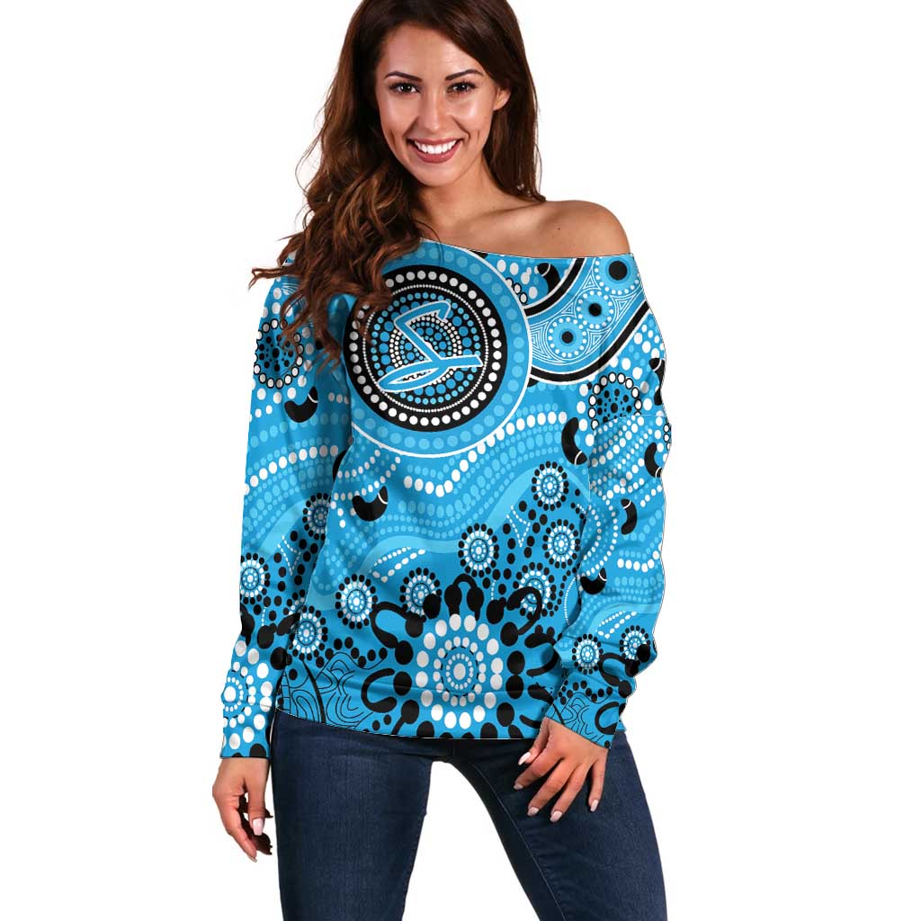 Strikers Cricket Custom Off Shoulder Sweater Australian Aboriginal