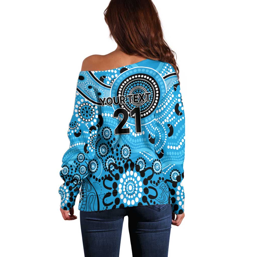 Strikers Cricket Custom Off Shoulder Sweater Australian Aboriginal