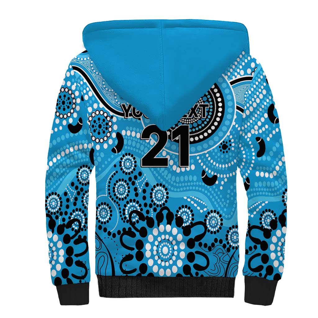 Strikers Cricket Custom Sherpa Hoodie Australian Aboriginal