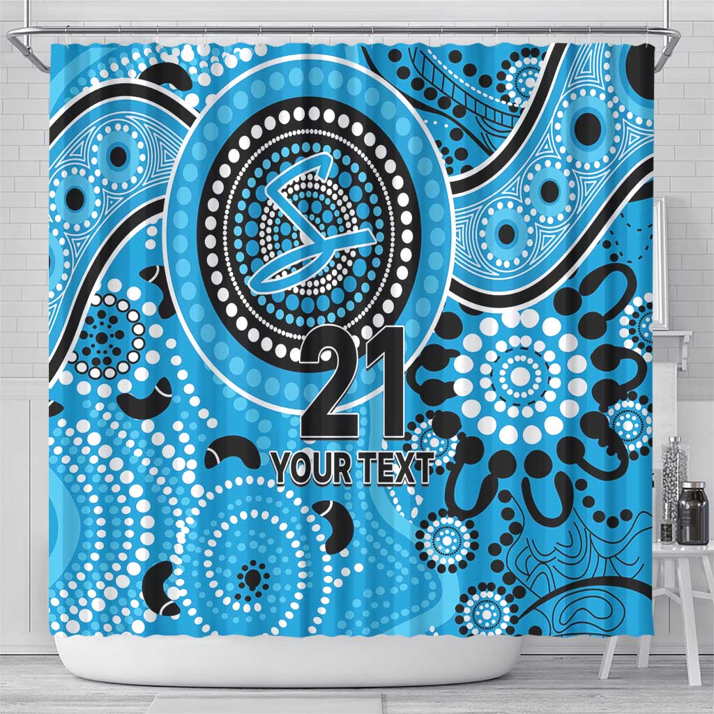 Strikers Cricket Custom Shower Curtain Australian Aboriginal