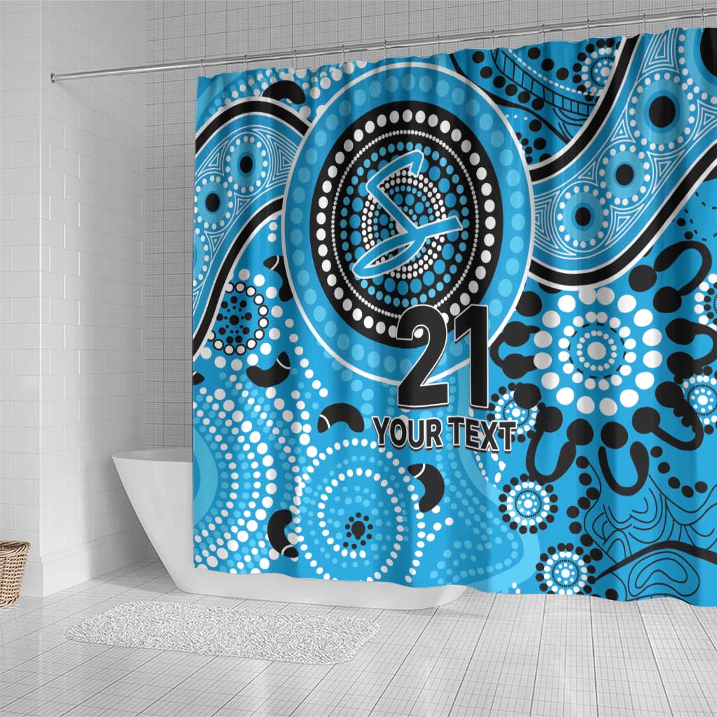 Strikers Cricket Custom Shower Curtain Australian Aboriginal