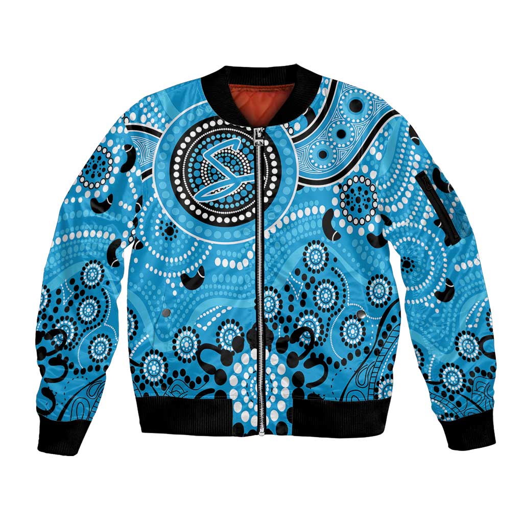 Strikers Cricket Custom Sleeve Zip Bomber Jacket Australian Aboriginal