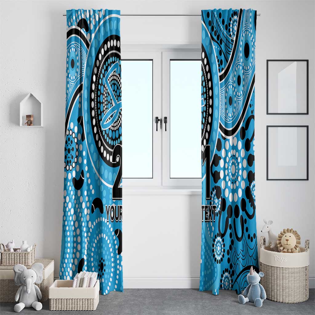 Strikers Cricket Custom Window Curtain Australian Aboriginal