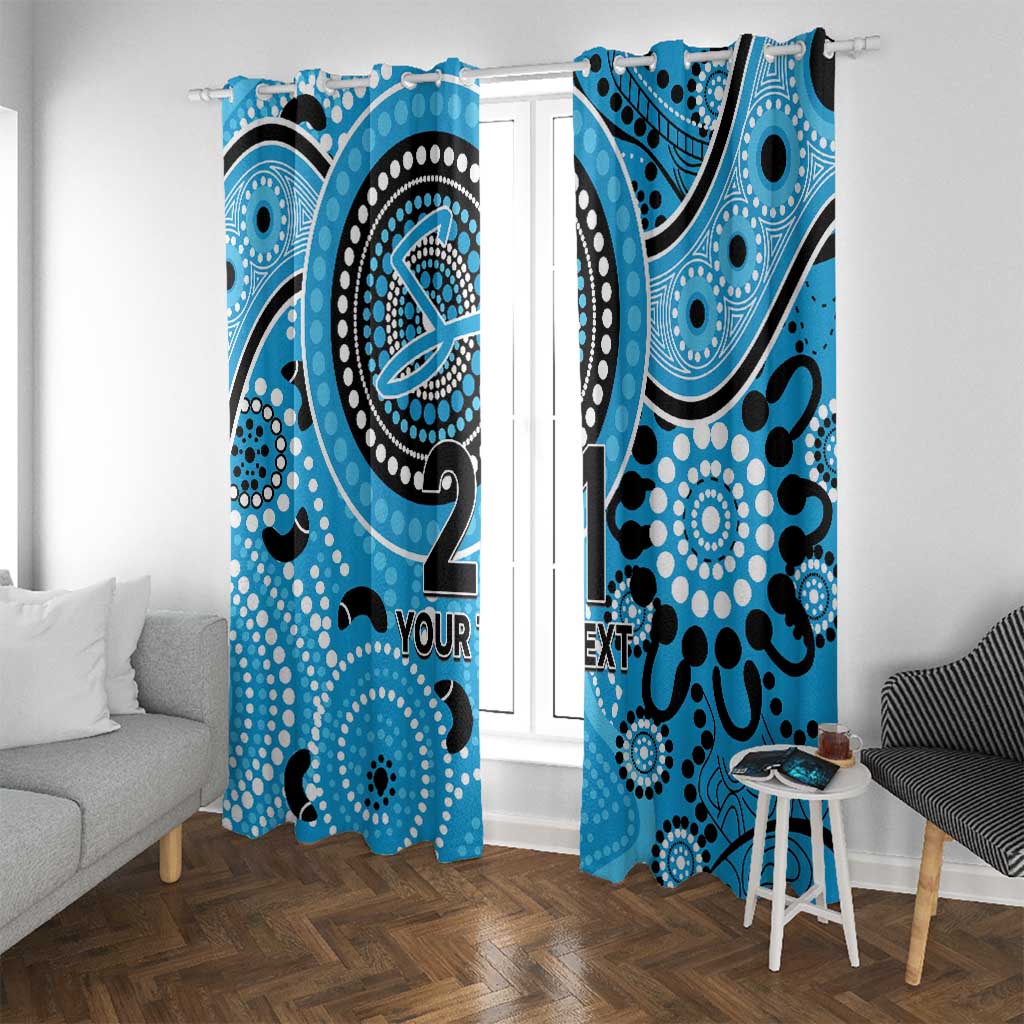 Strikers Cricket Custom Window Curtain Australian Aboriginal