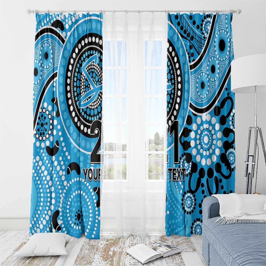 Strikers Cricket Custom Window Curtain Australian Aboriginal