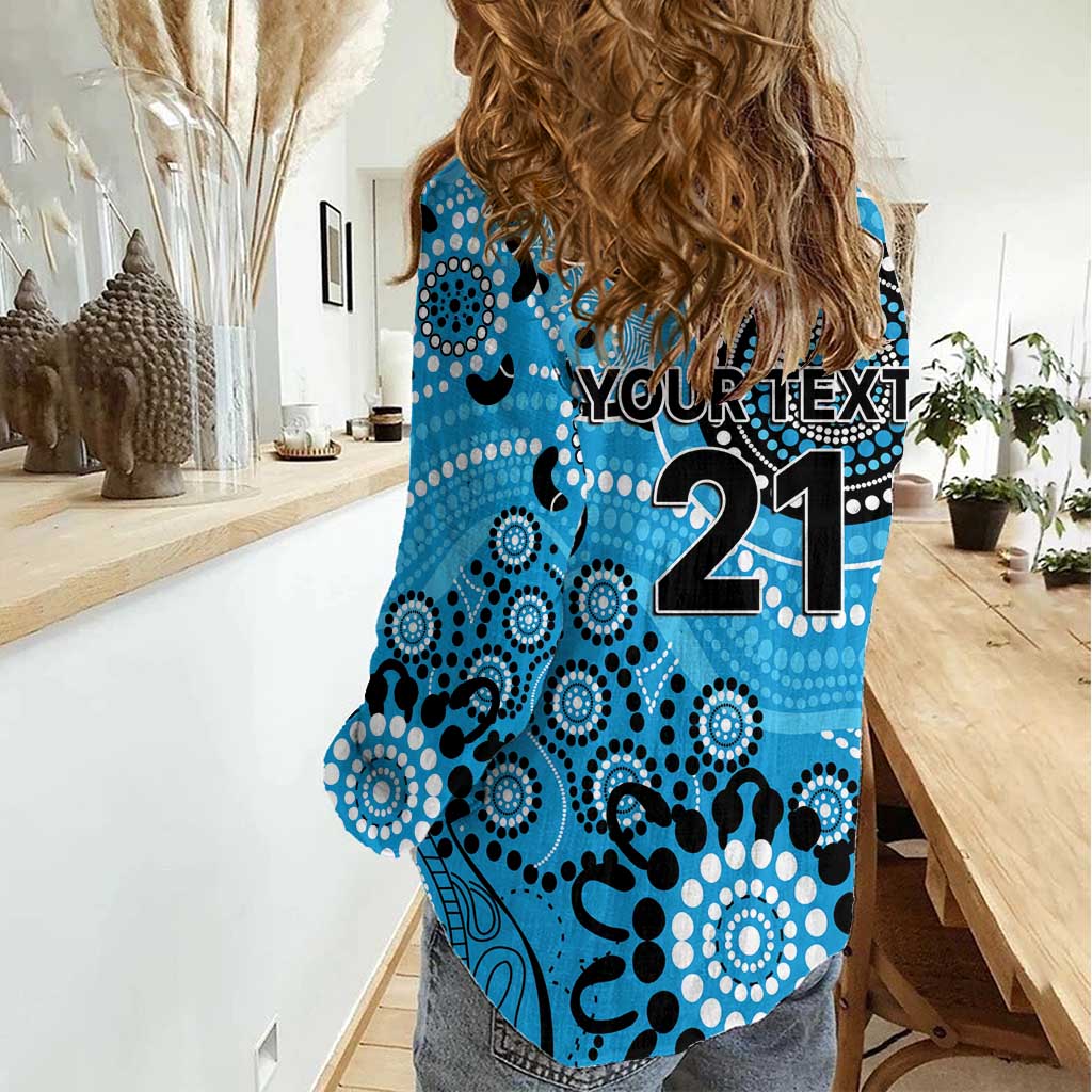 Strikers Cricket Custom Women Casual Shirt Australian Aboriginal