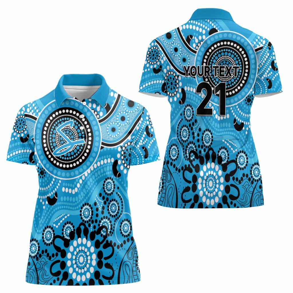 Strikers Cricket Custom Women Polo Shirt Australian Aboriginal