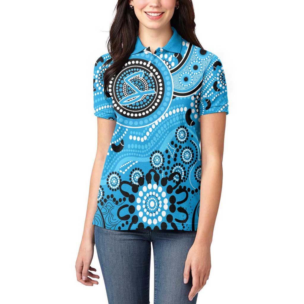 Strikers Cricket Custom Women Polo Shirt Australian Aboriginal