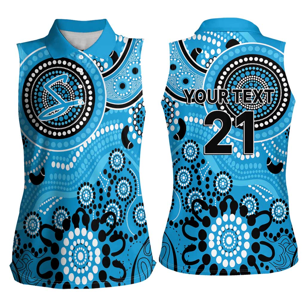 Strikers Cricket Custom Women Sleeveless Polo Shirt Australian Aboriginal