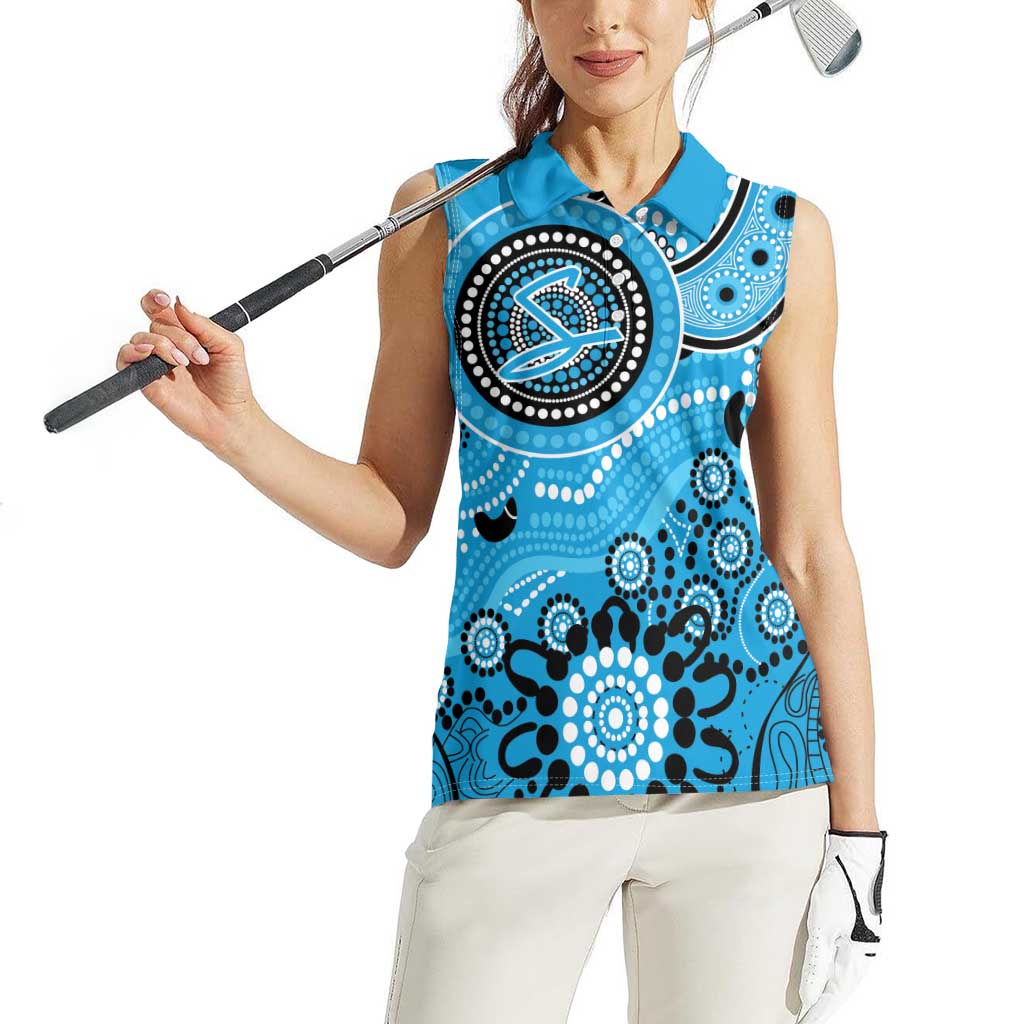 Strikers Cricket Custom Women Sleeveless Polo Shirt Australian Aboriginal