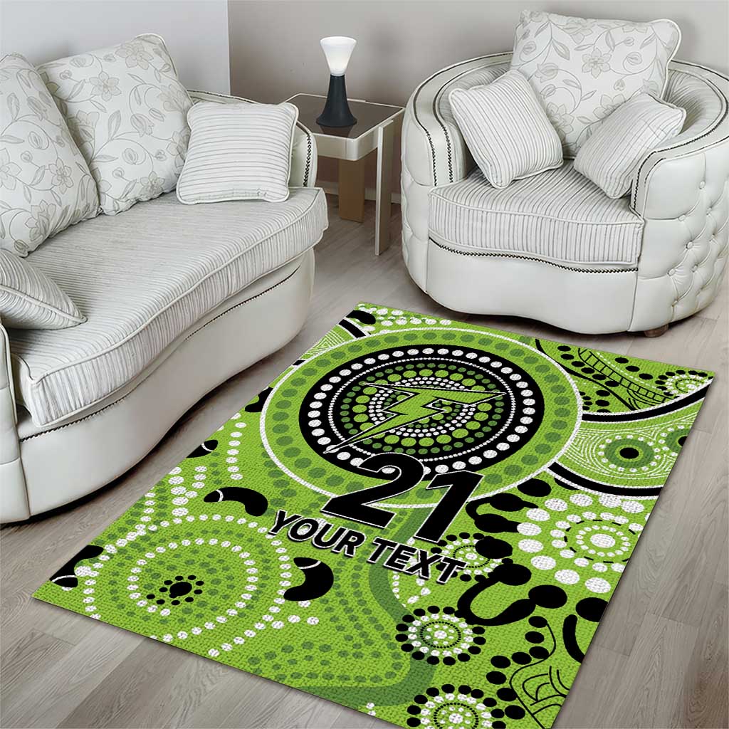 Thunder Cricket Custom Area Rug Australian Aboriginal