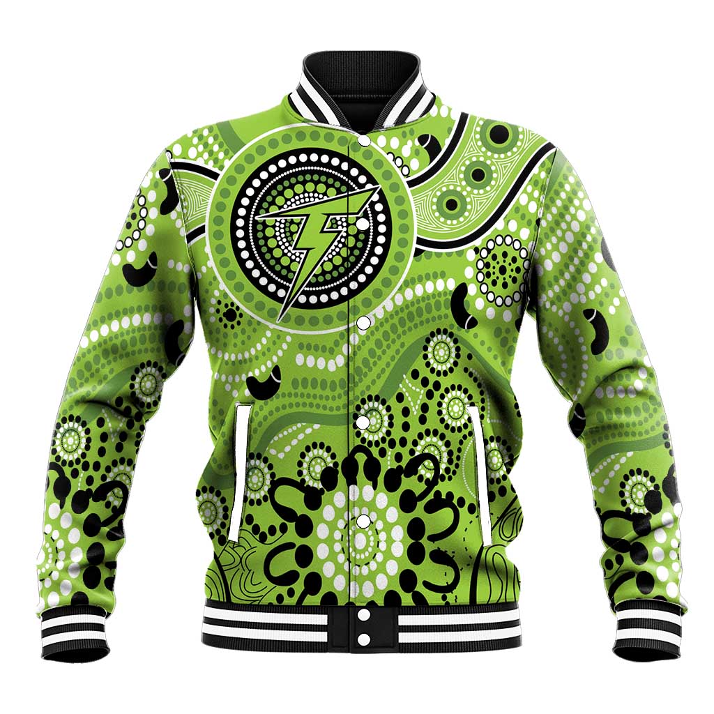 Thunder Cricket Custom Baseball Jacket Australian Aboriginal