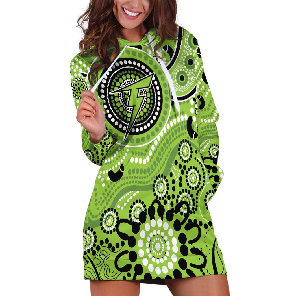 Thunder Cricket Custom Hoodie Dress Australian Aboriginal