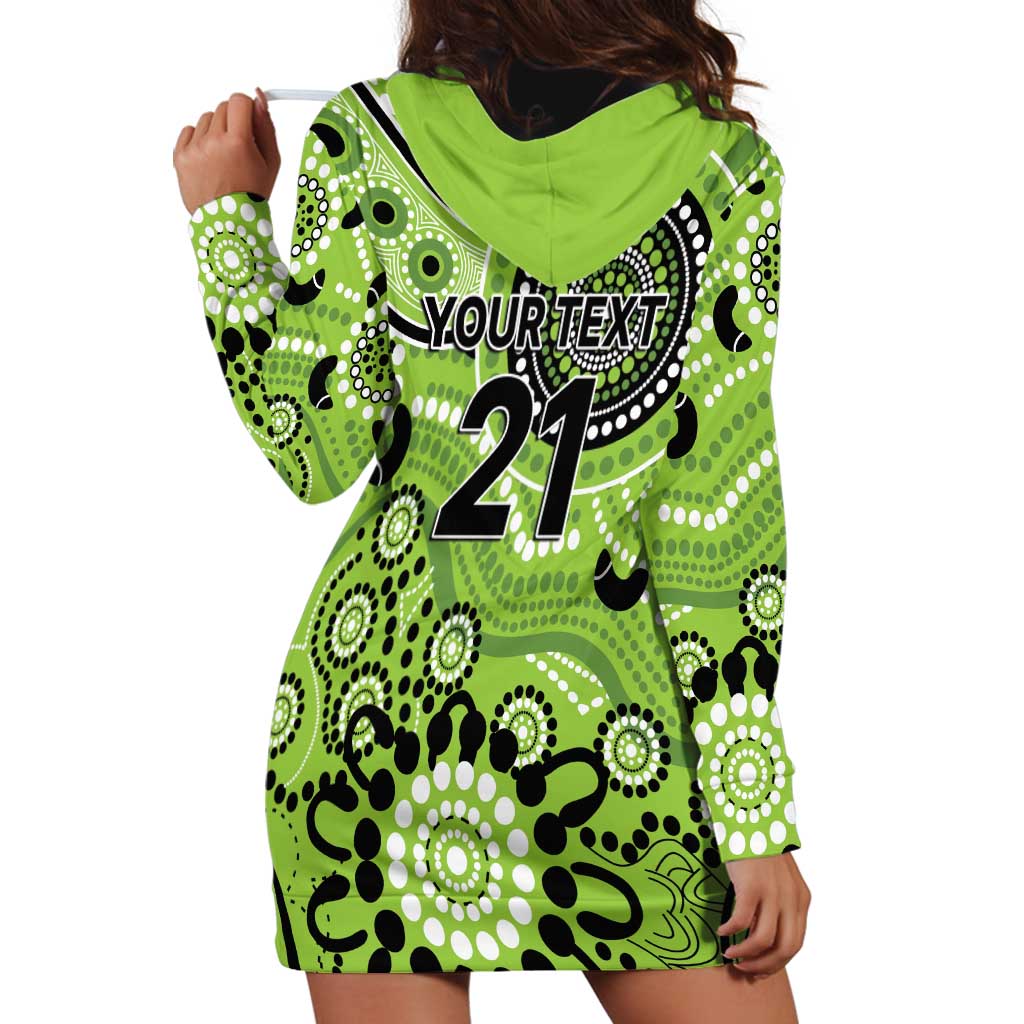 Thunder Cricket Custom Hoodie Dress Australian Aboriginal