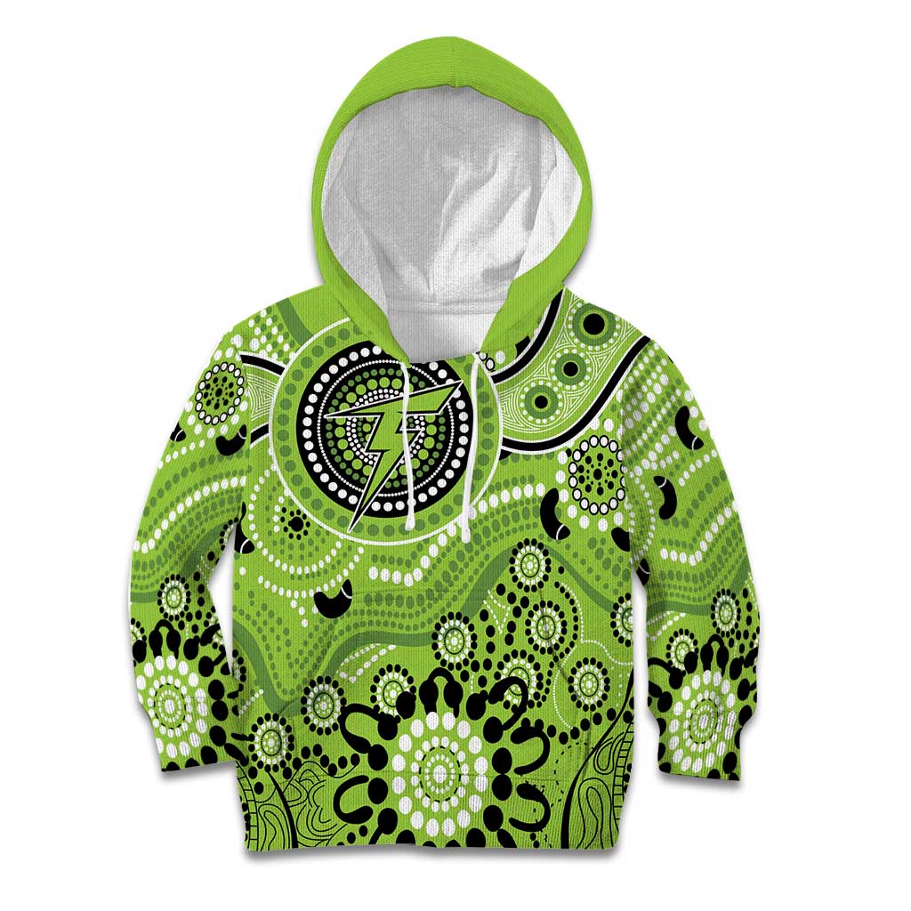 Thunder Cricket Custom Kid Hoodie Australian Aboriginal