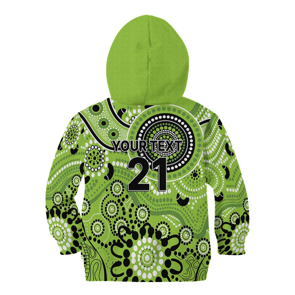 Thunder Cricket Custom Kid Hoodie Australian Aboriginal