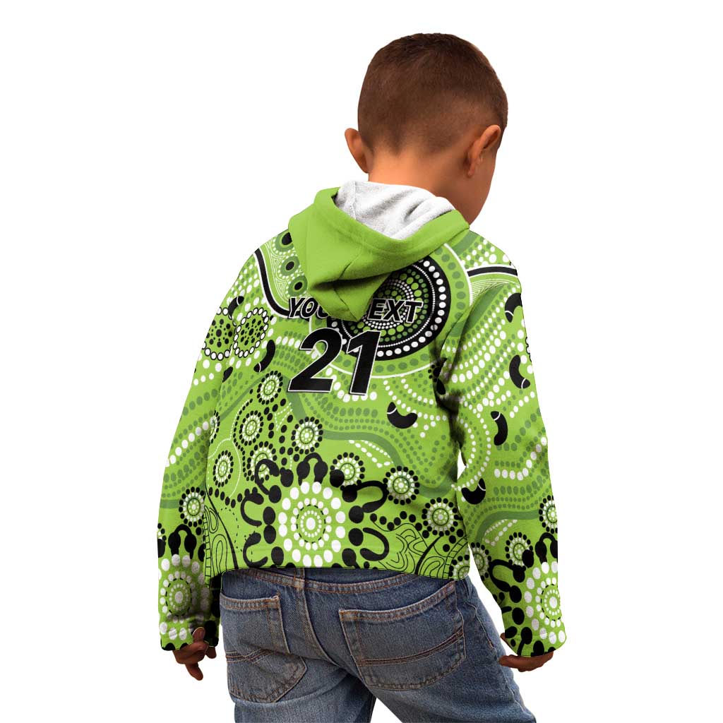 Thunder Cricket Custom Kid Hoodie Australian Aboriginal