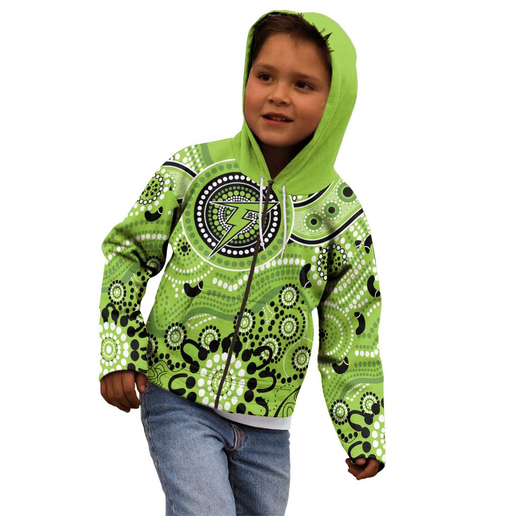 Thunder Cricket Custom Kid Hoodie Australian Aboriginal