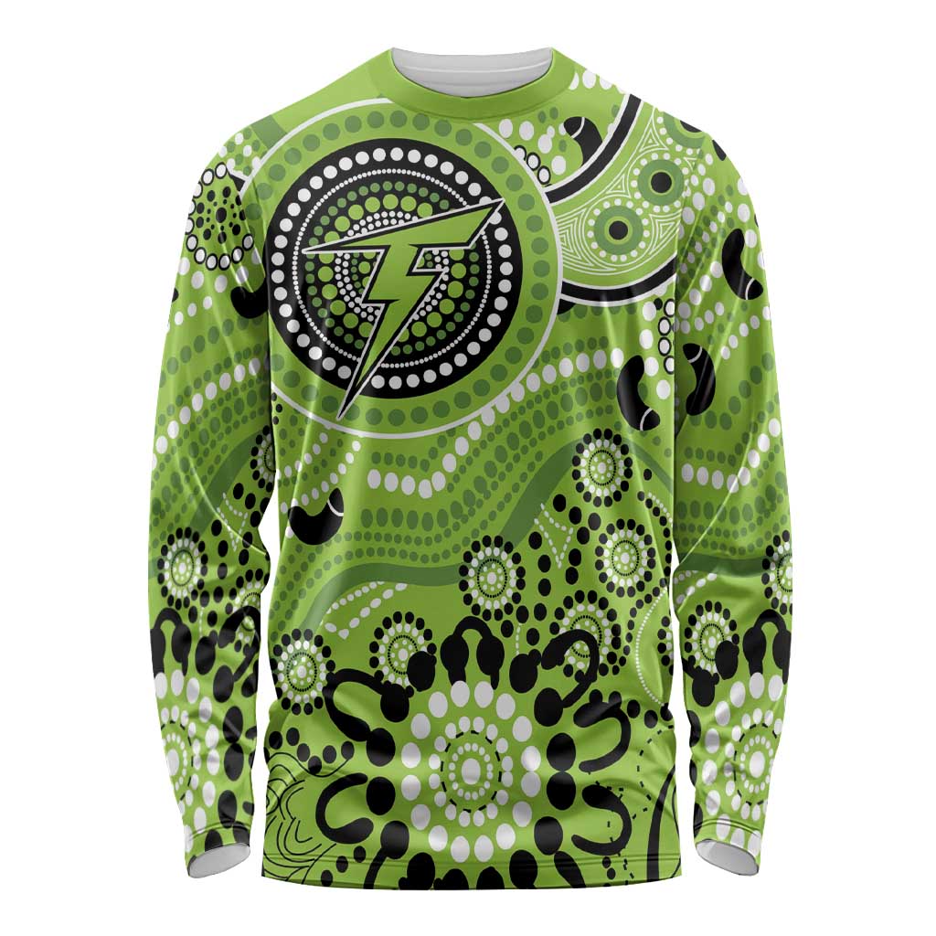 Thunder Cricket Custom Long Sleeve Shirt Australian Aboriginal