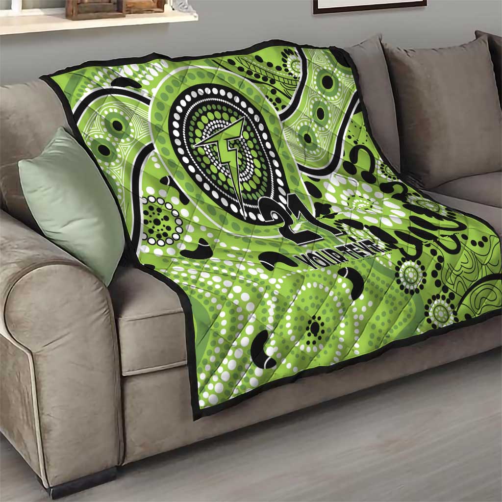 Thunder Cricket Custom Quilt Australian Aboriginal