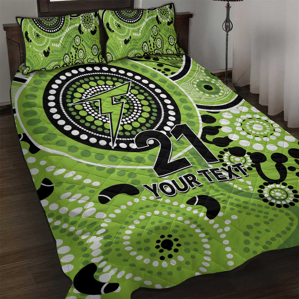 Thunder Cricket Custom Quilt Bed Set Australian Aboriginal