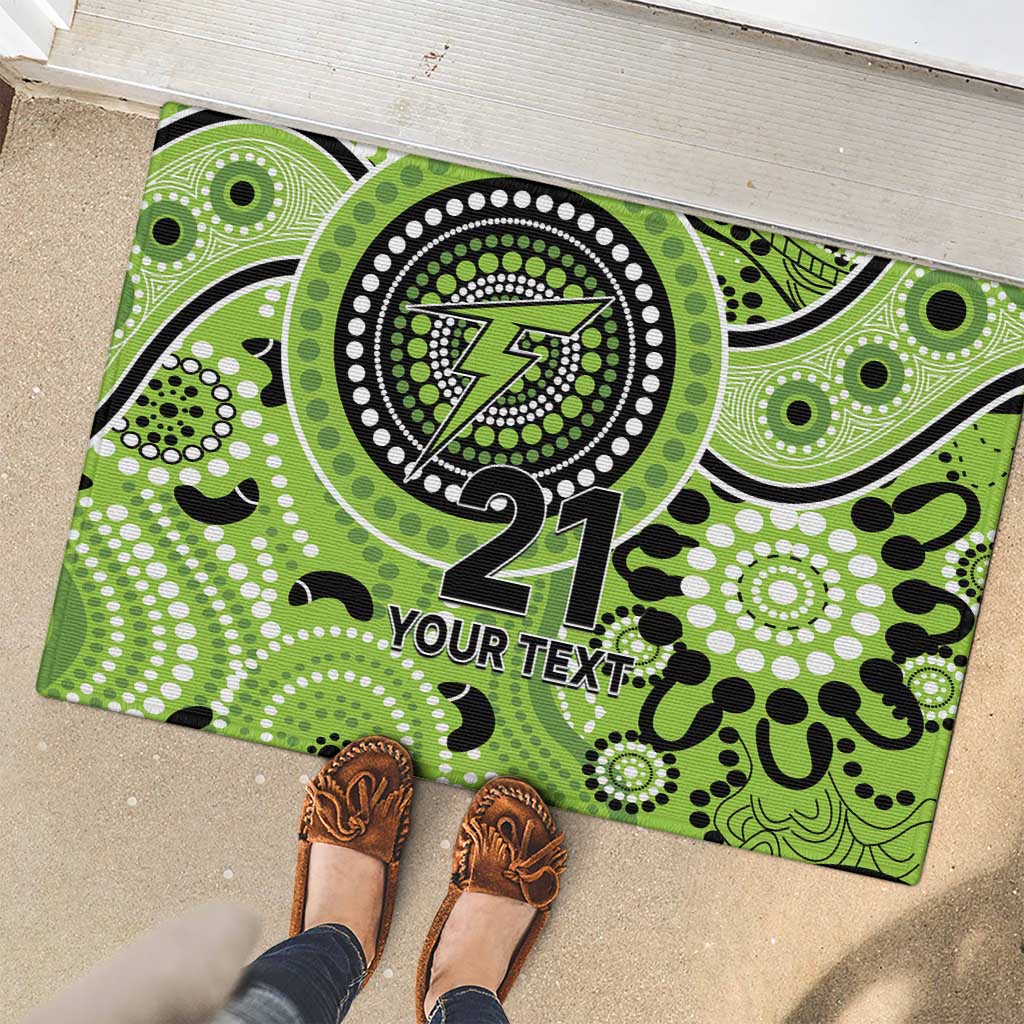 Thunder Cricket Custom Rubber Doormat Australian Aboriginal