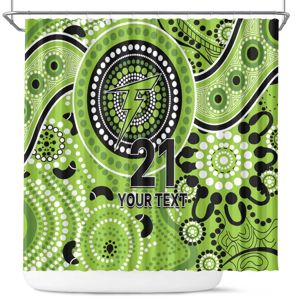 Thunder Cricket Custom Shower Curtain Australian Aboriginal