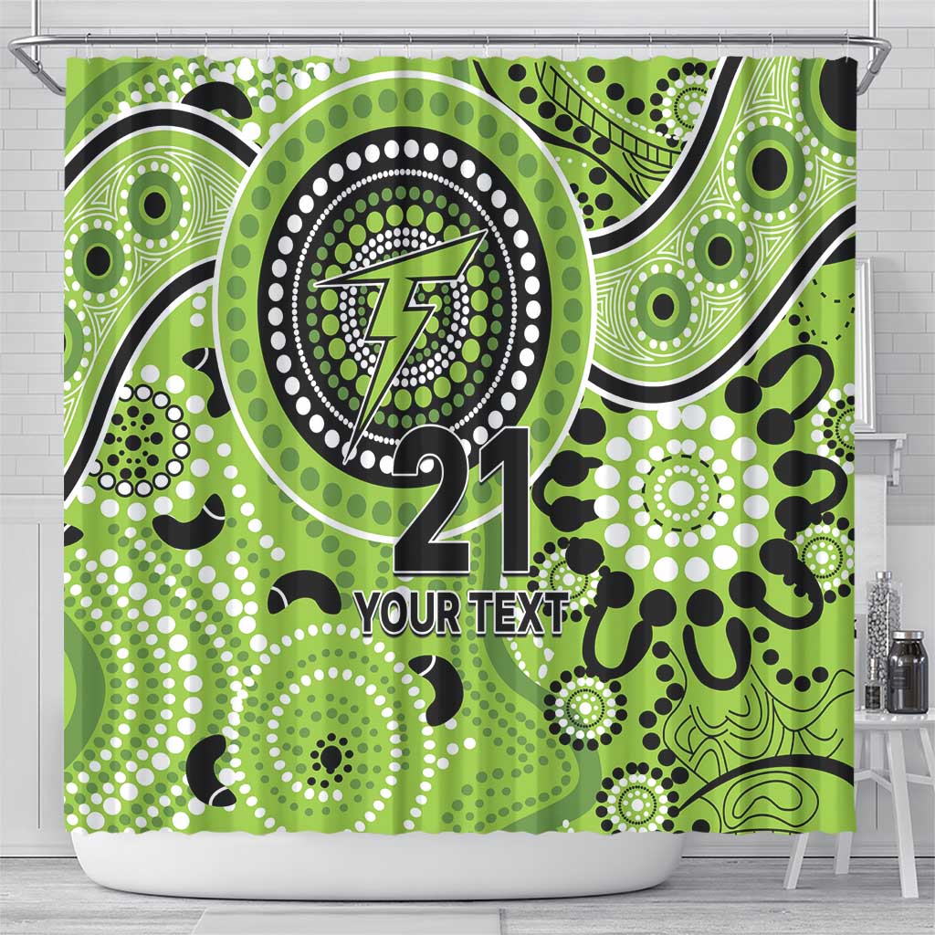 Thunder Cricket Custom Shower Curtain Australian Aboriginal