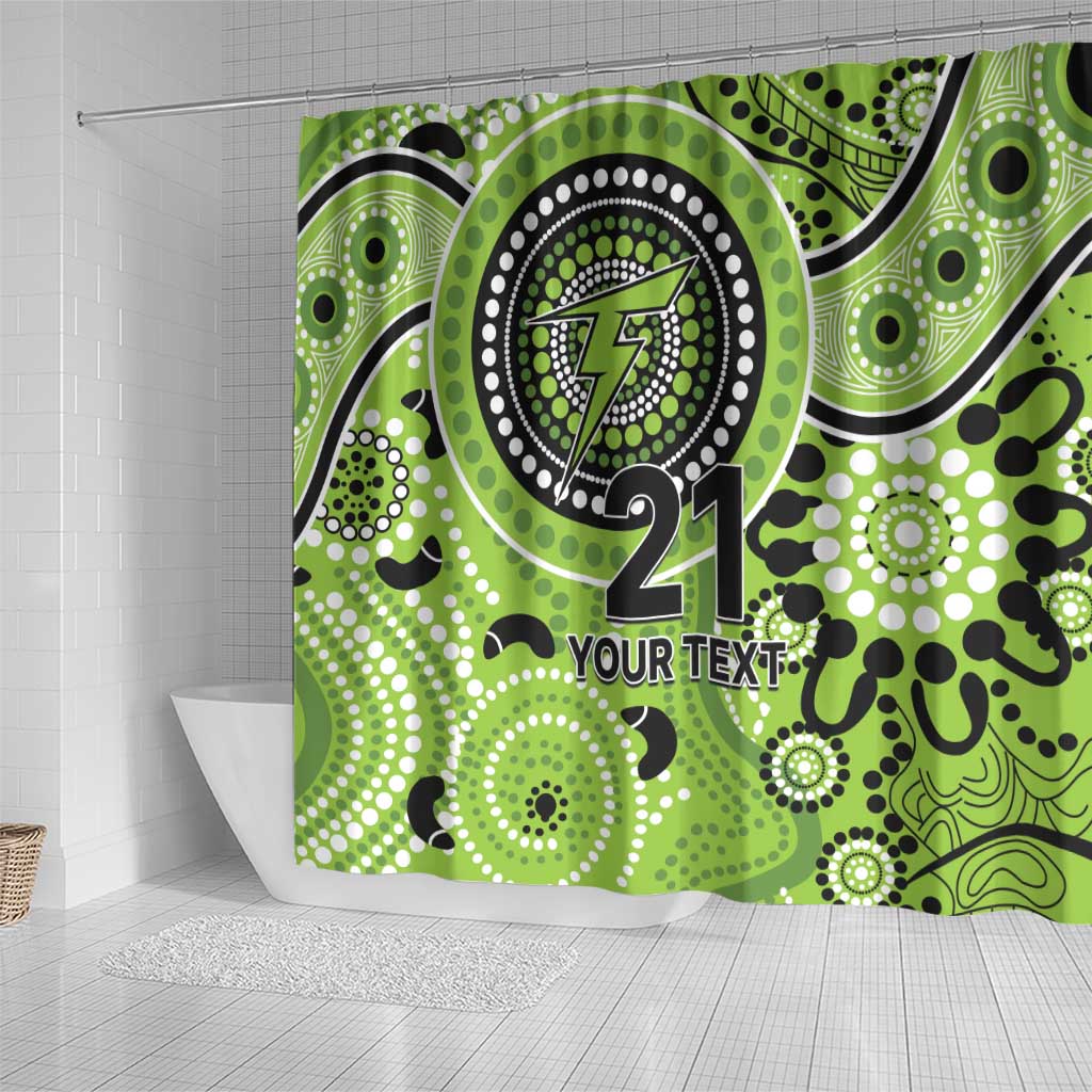 Thunder Cricket Custom Shower Curtain Australian Aboriginal