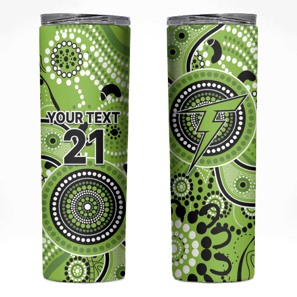 Thunder Cricket Custom Skinny Tumbler Australian Aboriginal