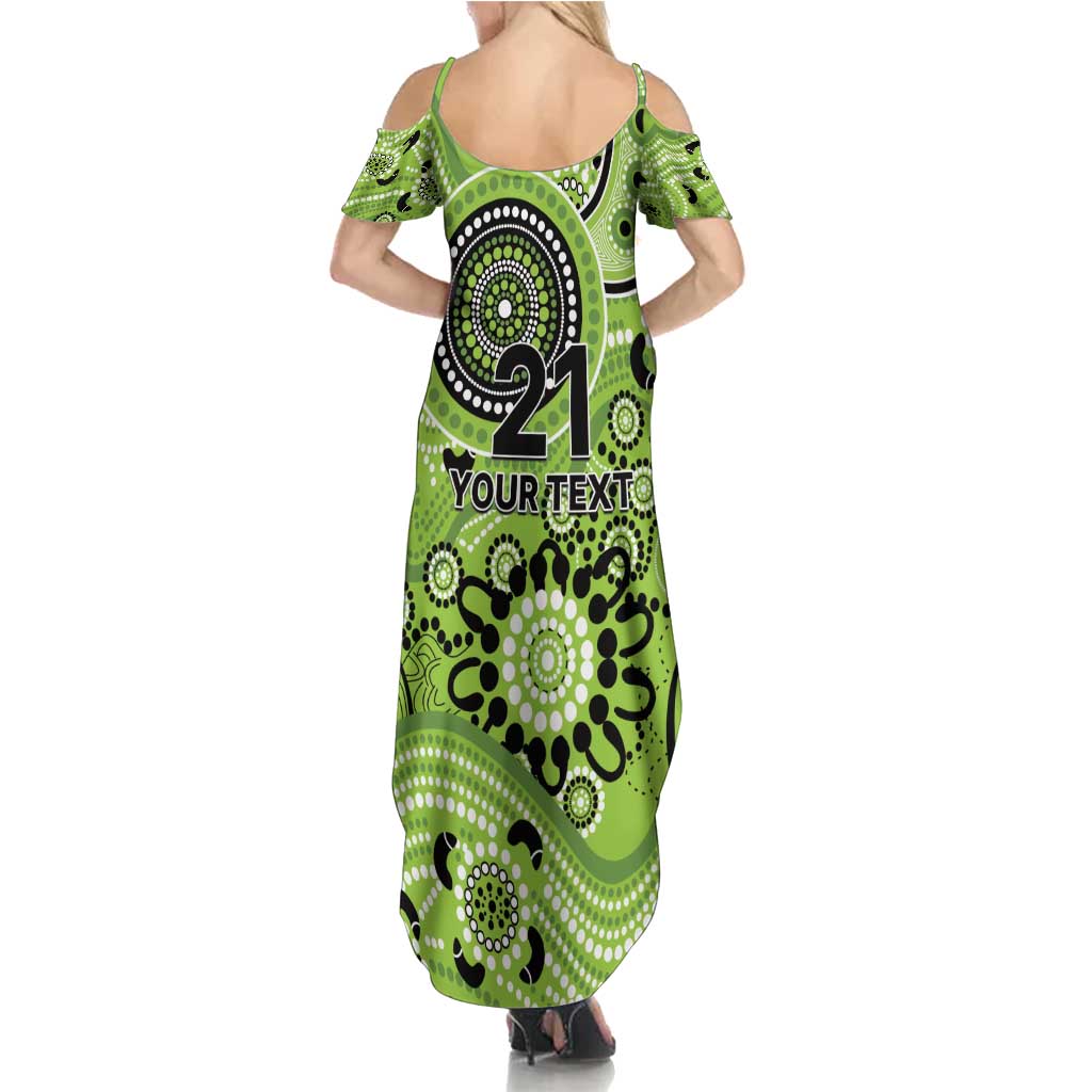 Thunder Cricket Custom Summer Maxi Dress Australian Aboriginal