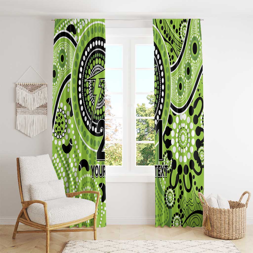 Thunder Cricket Custom Window Curtain Australian Aboriginal