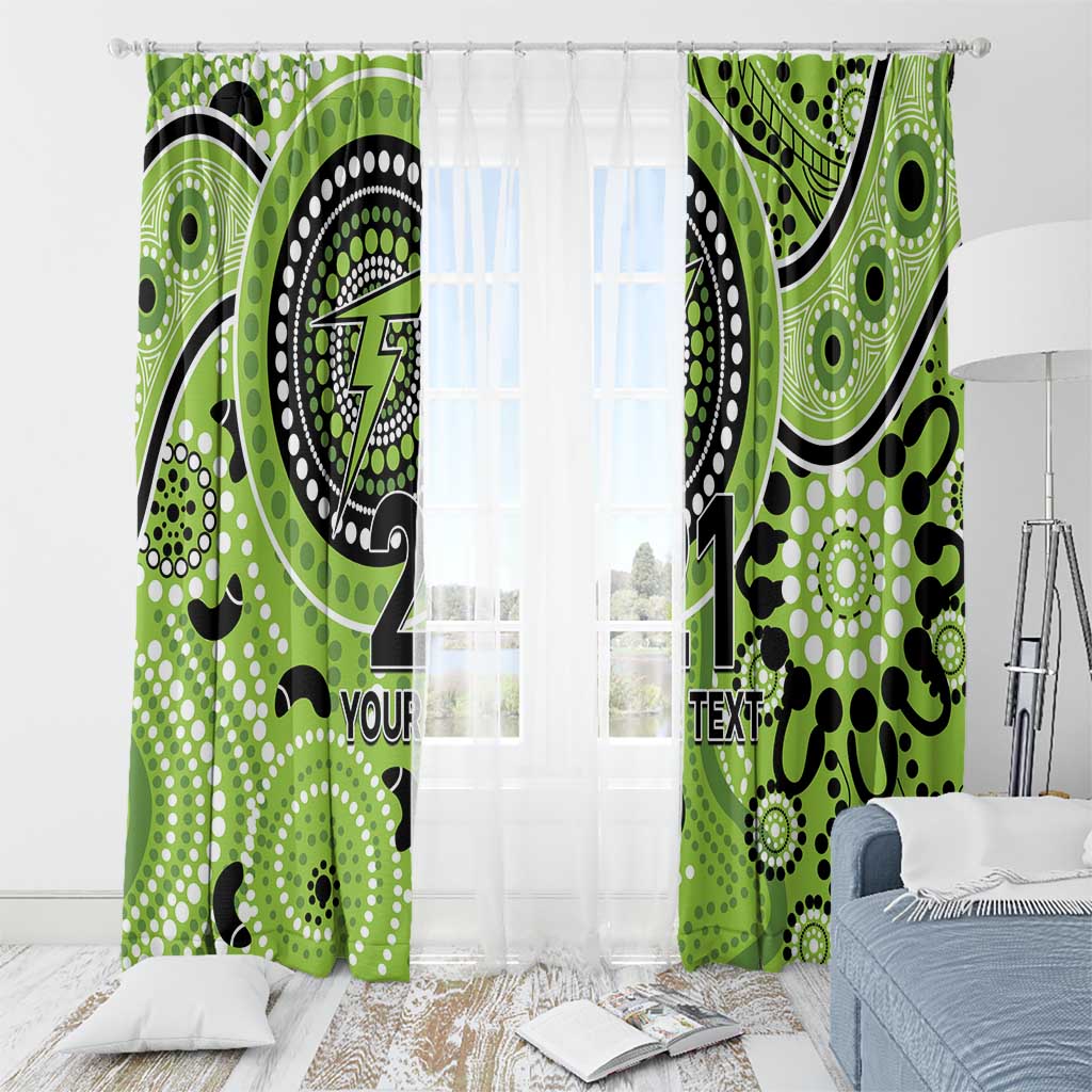 Thunder Cricket Custom Window Curtain Australian Aboriginal