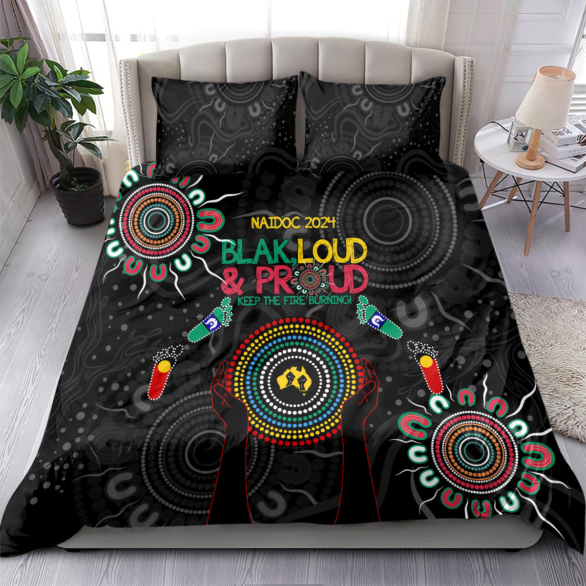 Blak Loud and Proud NAIDOC 2024 Bedding Set Indigenous Aboriginal