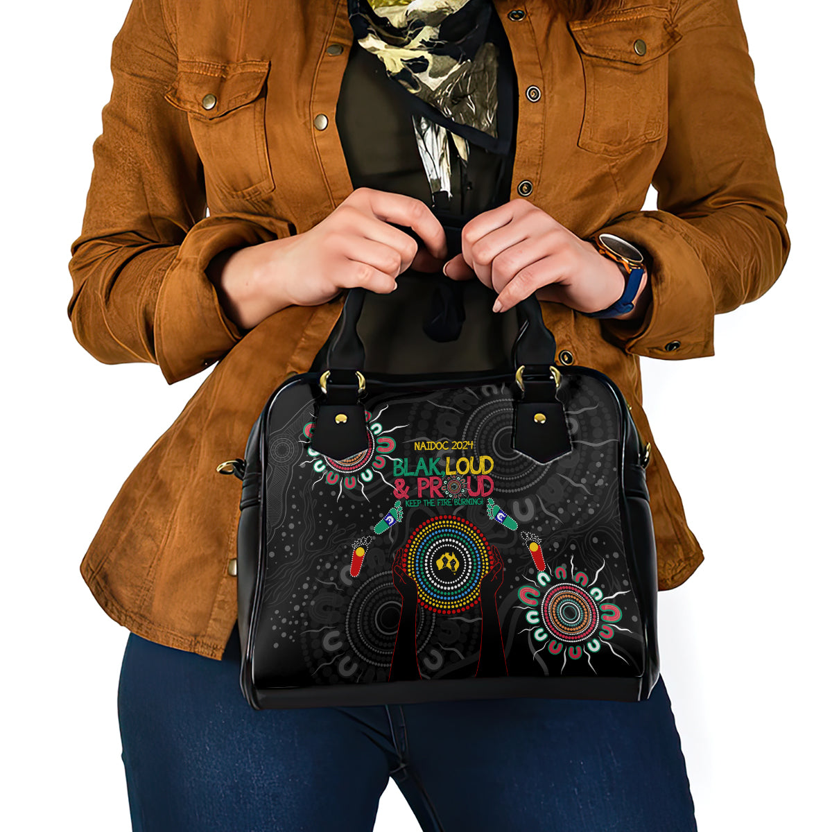 Blak Loud and Proud NAIDOC 2024 Shoulder Handbag Indigenous Aboriginal