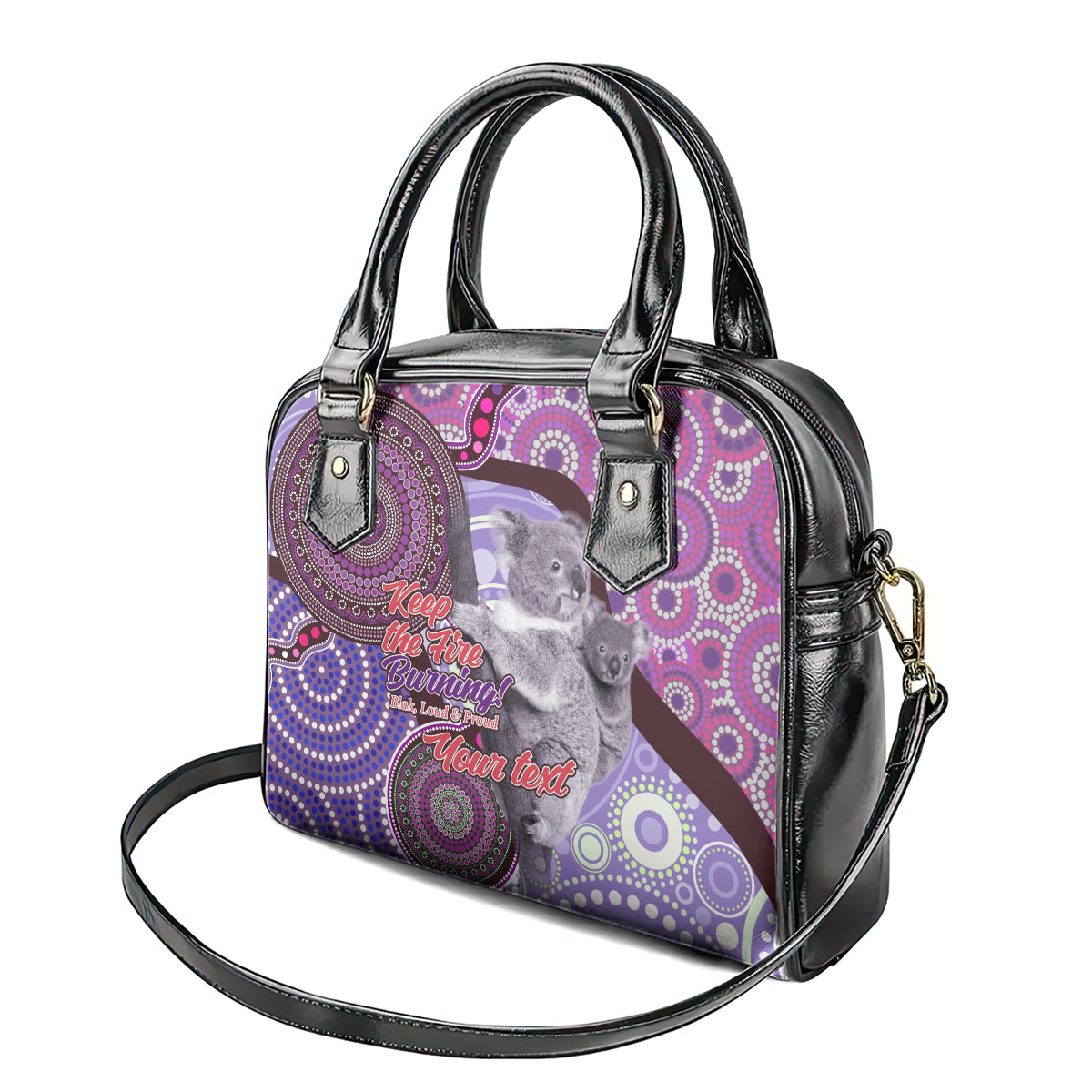 Personalised Australia Koala NAIDOC 2024 Shoulder Handbag Keep the Fire Burning