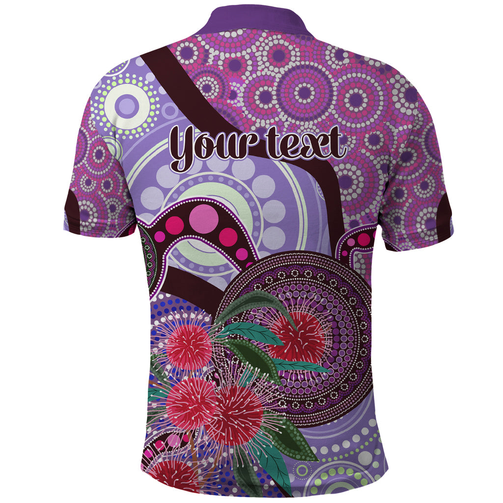 Personalised Australia NAIDOC 2024 Polo Shirt Keep the Fire Burning Hakea Flowers