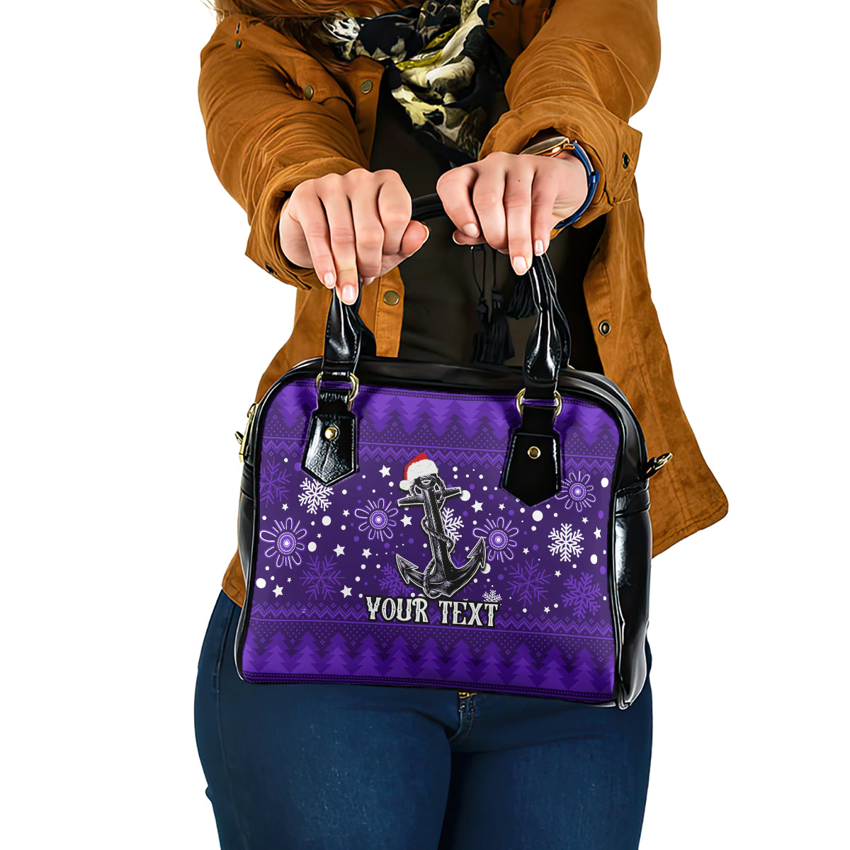 custom-fremantle-dockers-football-shoulder-handbag-christmas-vibe-2023